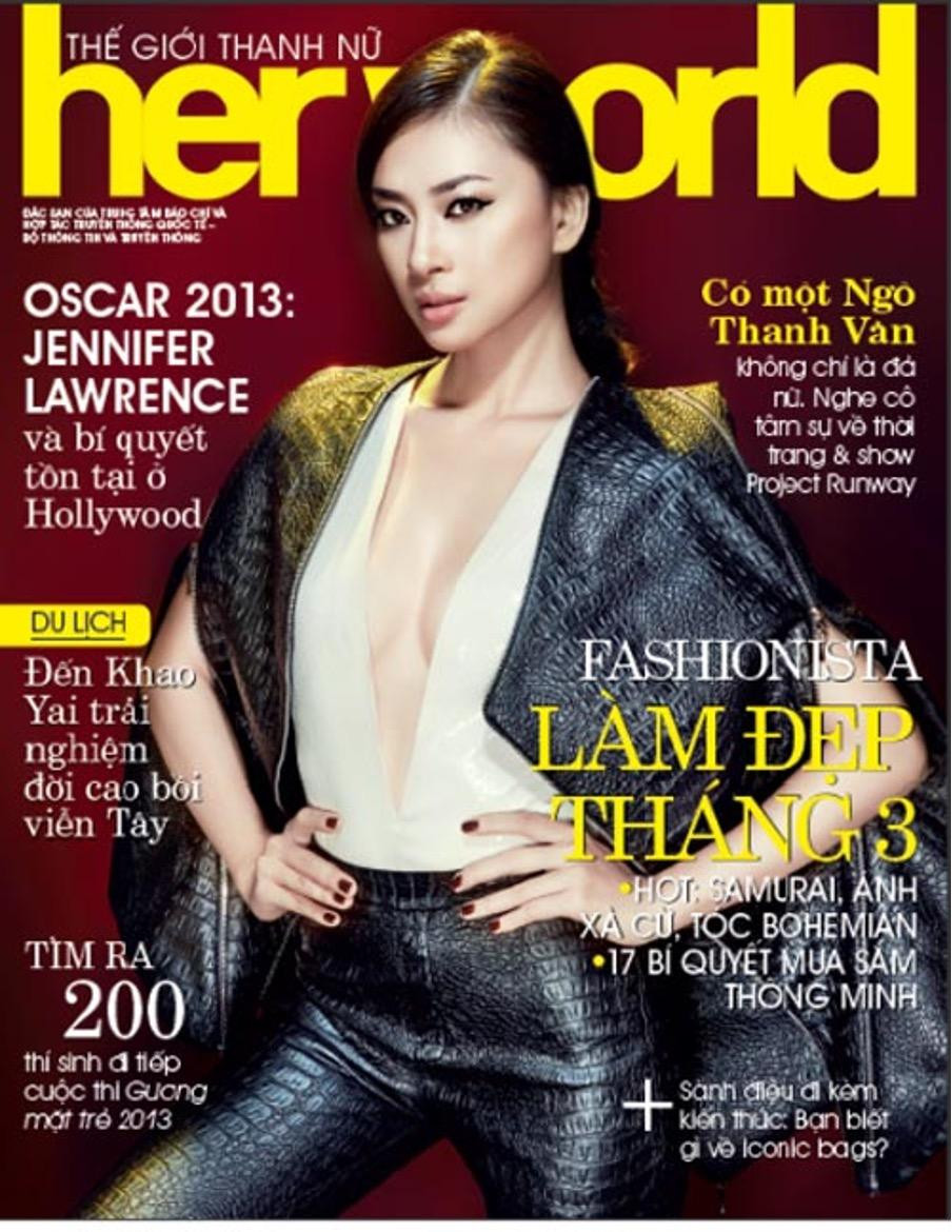 Sở hữu sắc vóc chuẩn siêu mẫu cùng thần thái cuốn hút, Ngô Thanh Vân có cơ hội xuất hiện trên nhiều tạp chí thời trang.