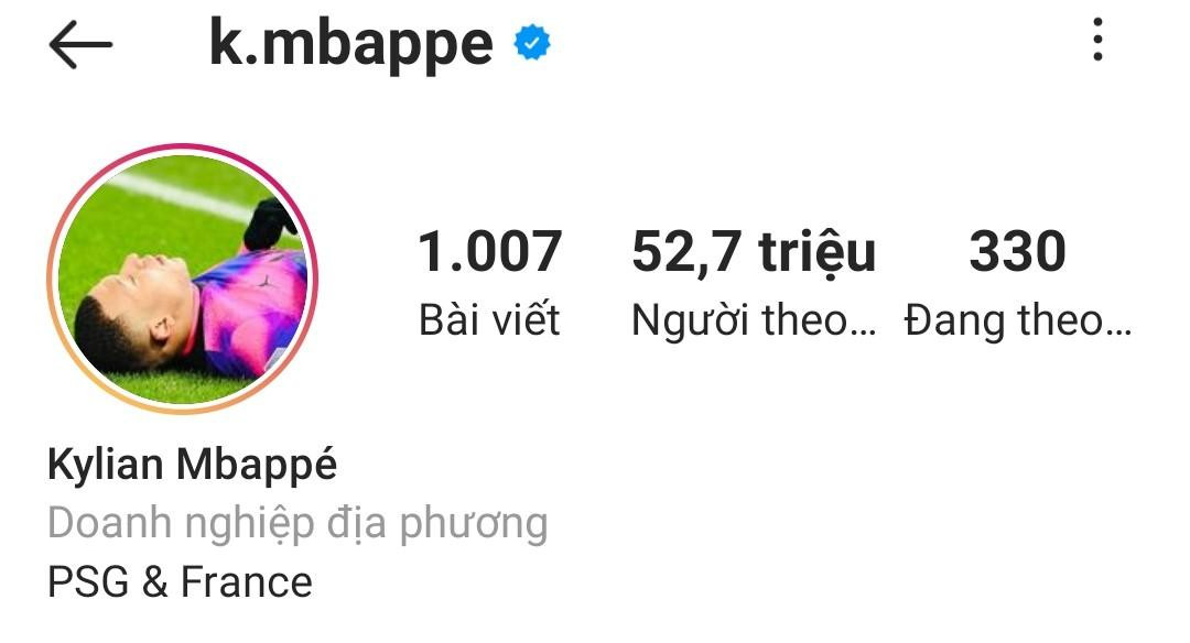Gần 53 triệu người theo dõi trên Instagram cho thấy độ nổi tiếng "không phải dạng vừa" của cầu thủ CLB Paris Saint Germain.