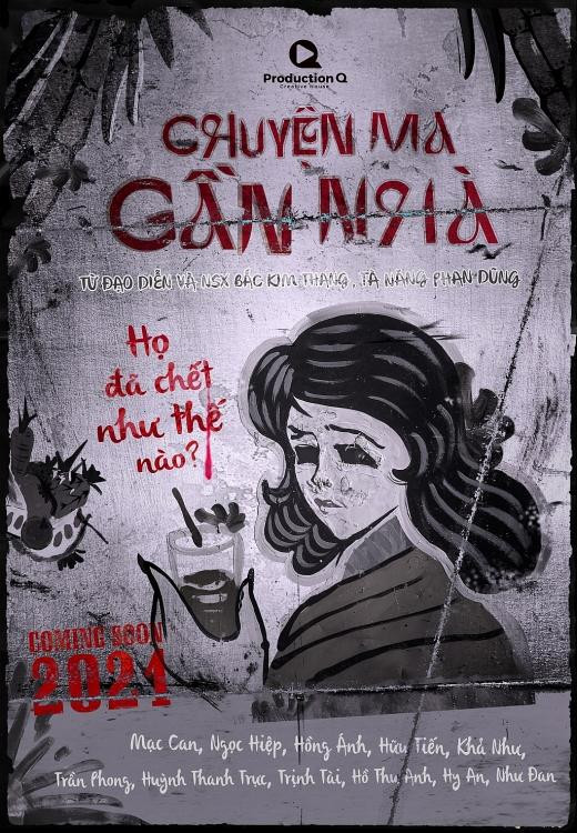 Hình ảnh cô gái trên xe nước mía được tái hiện đầy bí ẩn và rùng rợn.