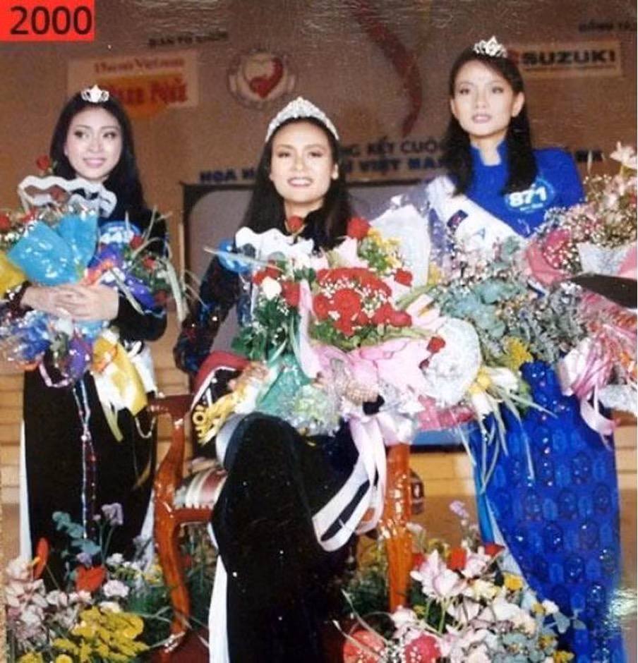 Hình ảnh Ngô Thanh Vân tại cuộc thi Hoa hậu Phụ nữ Việt Nam qua ảnh năm 2000.
