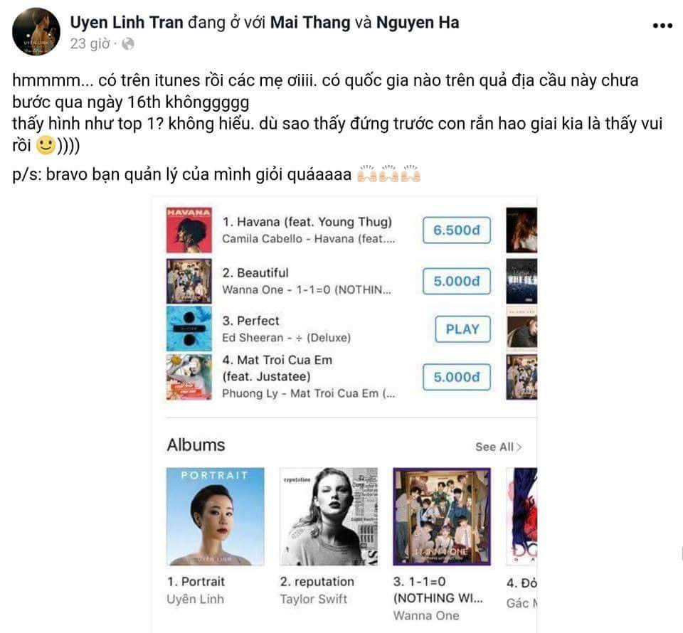 Dù Uyên Linh sau đó giải thích chỉ là nói đùa, thế nhưng mỗi khi nữ ca sĩ vướng lùm xùm, câu chuyện này lại bị fan Swifties nói riêng và dân mạng nói chung "đào" lại. Dù Uyên Linh sau đó giải thích chỉ là nói đùa, thế nhưng mỗi khi nữ ca sĩ vướng lùm xùm, câu chuyện này lại bị fan Swifties nói riêng và dân mạng nói chung "đào" lại.