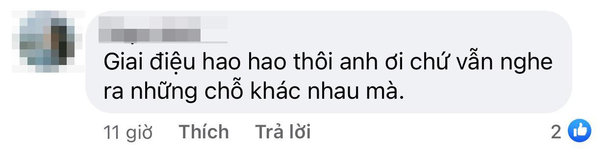 Một bình luận cho rằng giai điệu của 2 ca khúc vẫn có những điểm khác nhau.
