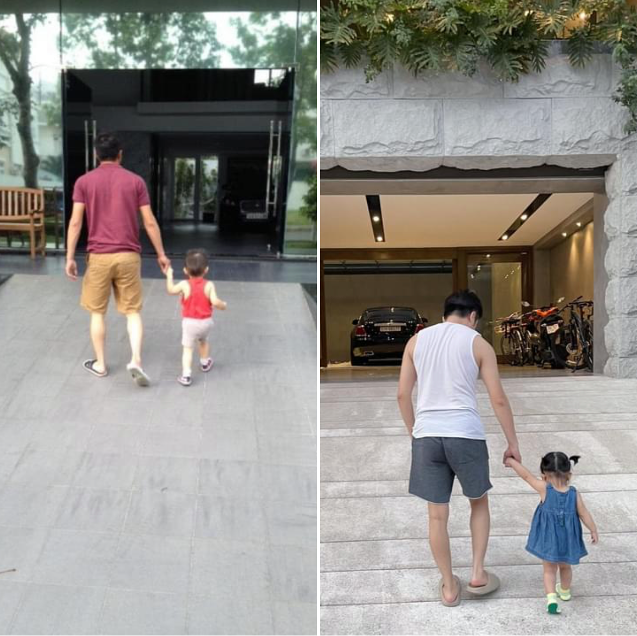 Khoảnh khắc Cường Đô La cùng dìu 2 bé con Subeo (lúc nhỏ) và Suchin. Khoảnh khắc Cường Đô La cùng dìu 2 bé con Subeo (lúc nhỏ) và Suchin.