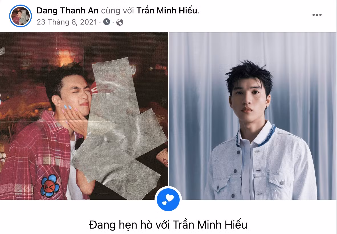 Dù bị HIEUTHUHAI thẳng thắn xác nhận "hông phải gu", nhưng trên Facebook cá nhân, Negav vẫn "cố chấp" cài đặt trạng thái đang hẹn hò.
