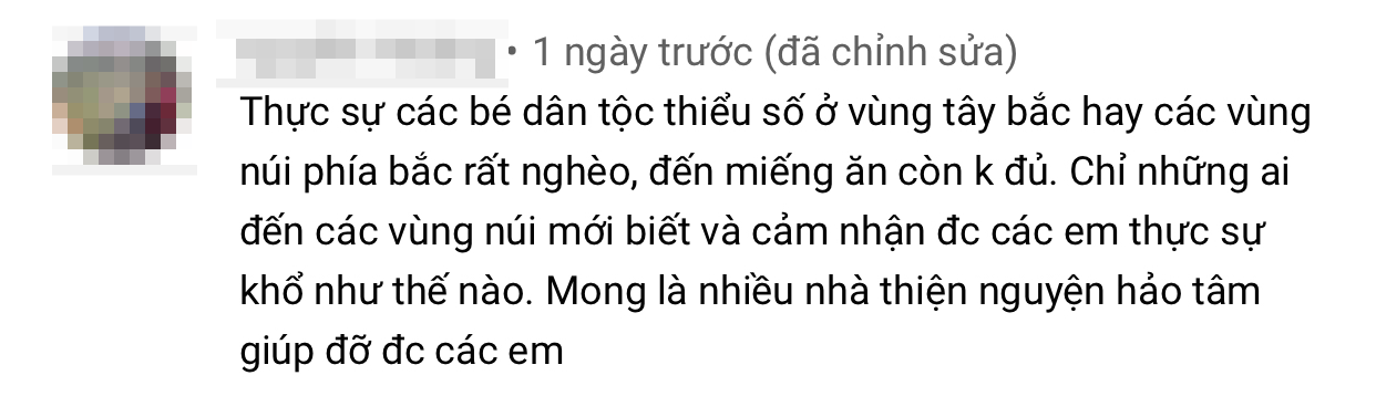 Người hâm mộ để lại nhiều bình luận thể hiện sự xúc động trước hoàn cảnh khó khăn của cậu bé người H'mông. Người hâm mộ để lại nhiều bình luận thể hiện sự xúc động trước hoàn cảnh khó khăn của cậu bé người H'mông.