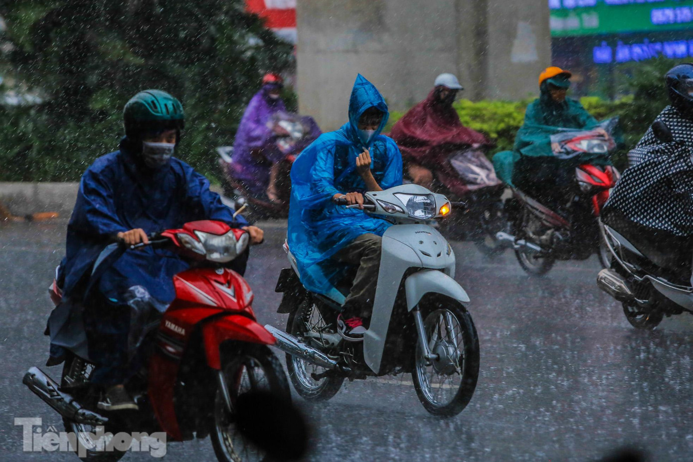 Ngay sau đó, một trận mưa lớn trút xuống kéo dài hàng giờ đồng hồ.