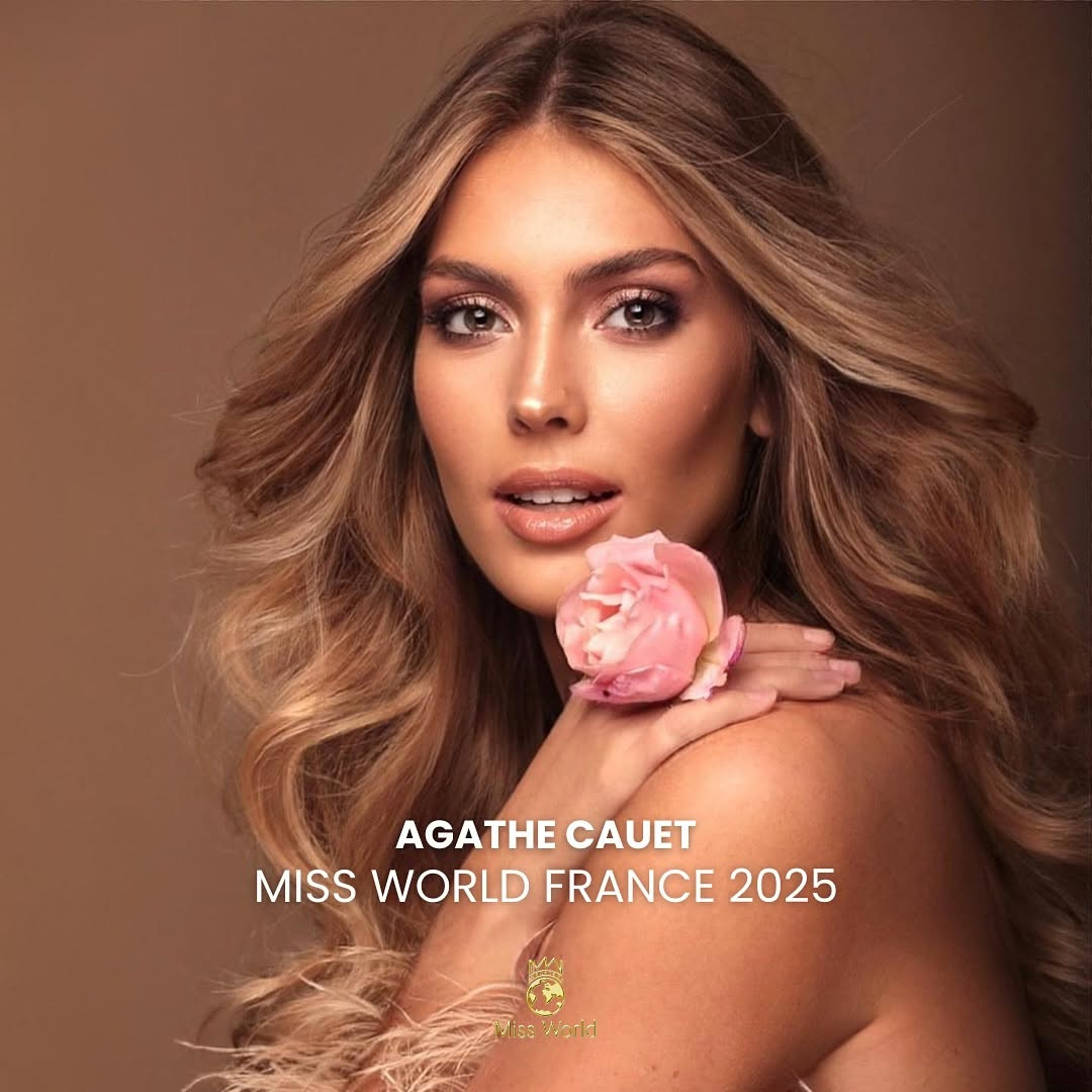 Người đẹp Agathe Cauet đã được bổ nhiệm làm Hoa hậu Thế giới Pháp 2025. Cô giành quyền đại diện Pháp tham dự Hoa hậu Thế giới 2025 tổ chức ở Ấn Độ vào tháng 5. Agathe Cauet là Á hậu 1 tại Hoa hậu Pháp 2023.