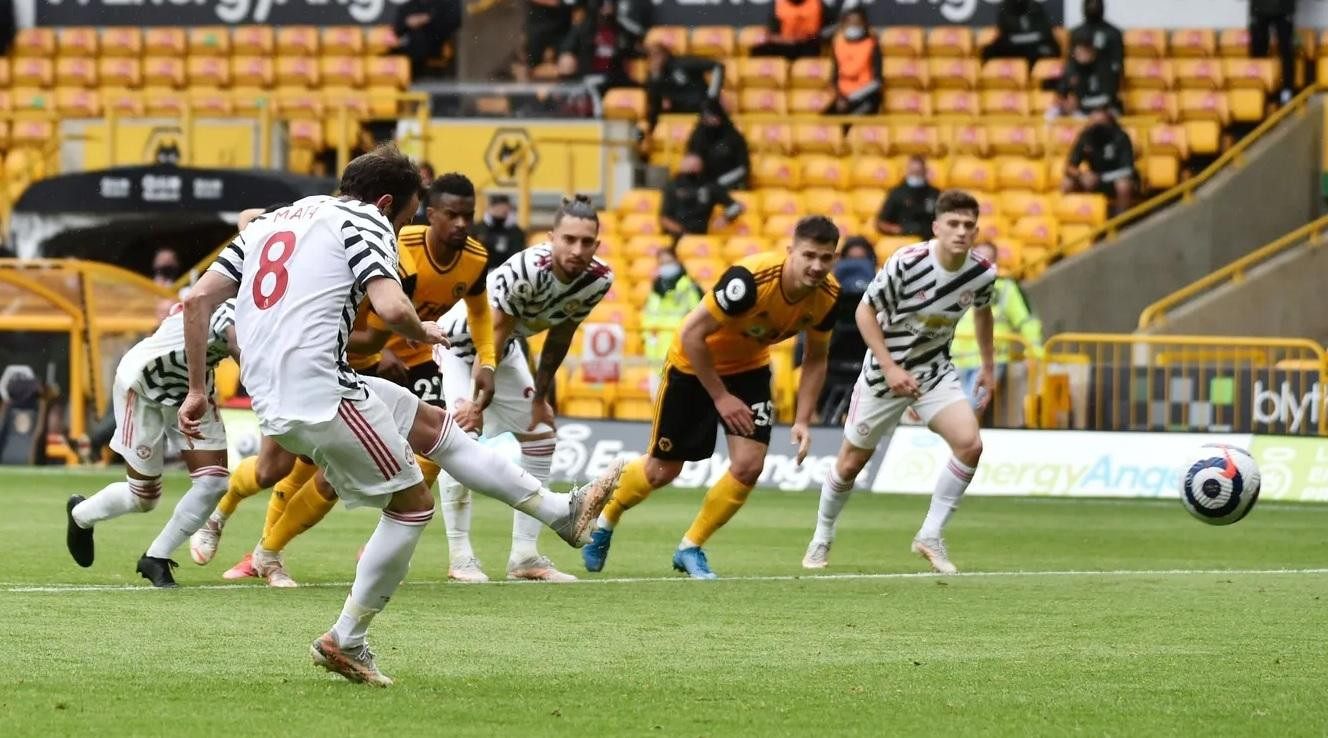 Tình huống Mata ghi bàn ấn định thắng lợi 2-1 trước Wolves