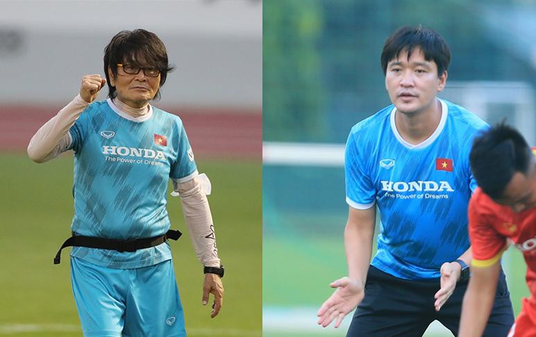 Bác sĩ Choi Ju-young và trợ lý Kim Tea-min chính thức chia tay tuyển Việt Nam. Ảnh: VFF