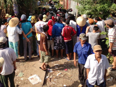 Hiện trường nơi xác của nạn nhân bị vùi lấp