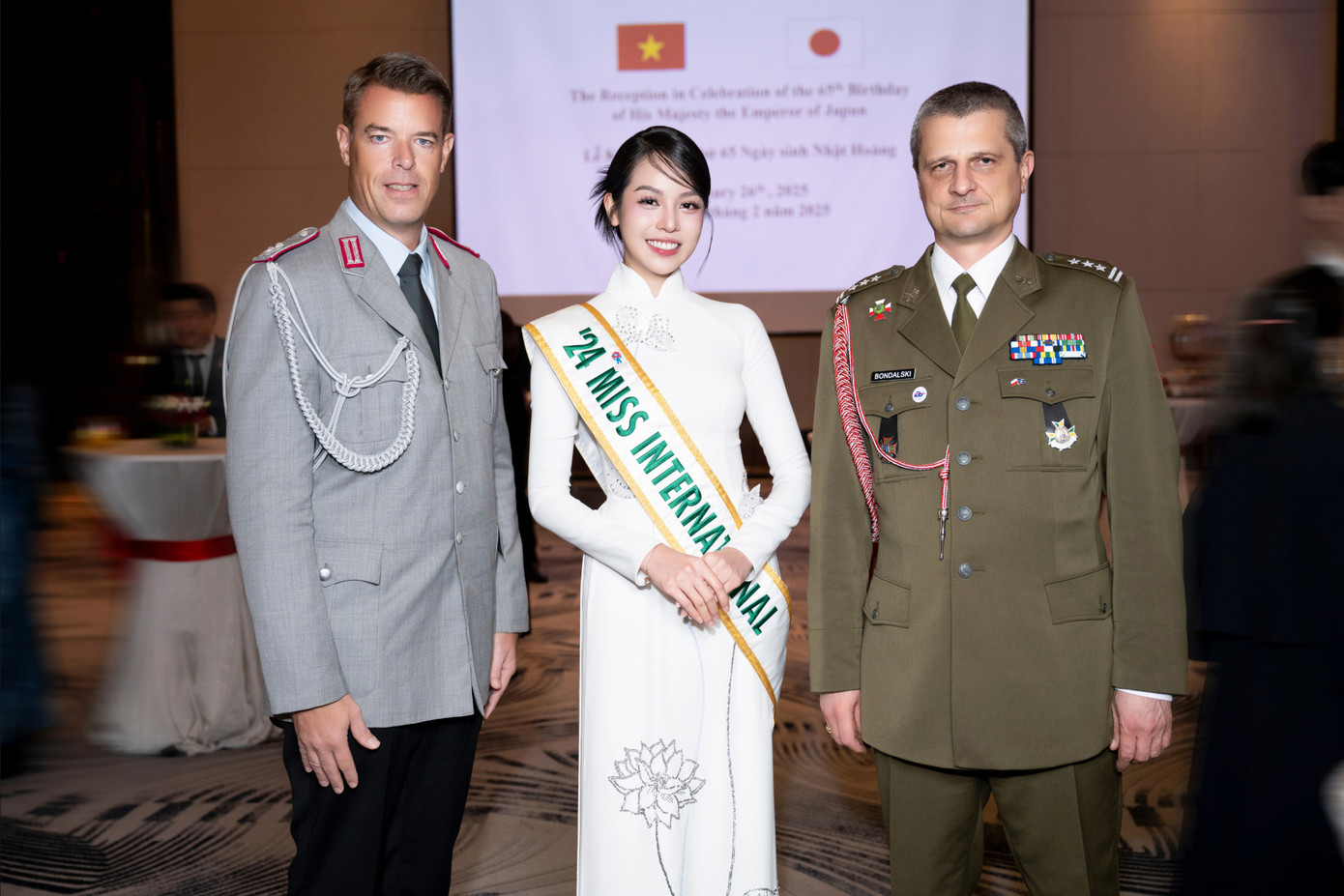 Trước buổi lễ, Hoa hậu Thanh Thủy có dịp giao lưu, gặp gỡ và chia sẻ những giá trị văn hóa, tình hữu nghị giữa Việt Nam và Nhật Bản với quan chức cấp cao Nhật Bản, đại diện ngoại giao các nước và các khách mời đặc biệt.