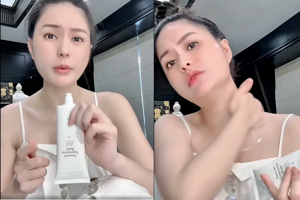 Thời gian qua, Đoàn Di Băng nhiều lần quảng cáo sản phẩm kem chống nắng Hanayuki sunscreen body. Thời gian qua, Đoàn Di Băng nhiều lần quảng cáo sản phẩm kem chống nắng Hanayuki sunscreen body.