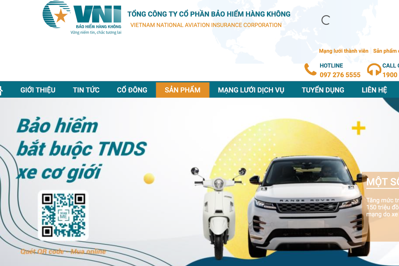 VNI thu được hơn 100 tỷ từ bán bảo hiểm bắt buộc dành cho xe máy. Ảnh: Chụp màn hình.