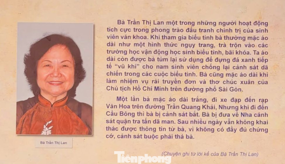 Triển lãm cũng giới thiệu nhiều tấm gương nữ sinh yêu nước, tích cực tham gia phong trào yêu nước. Những học sinh, sinh viên tiêu biểu khi ấy có bà Hứa Kim Anh, Nguyễn Thị Cúc, Lê Thị Sáu, Trần Thị Lan, Nguyễn Thị Phi Vân.