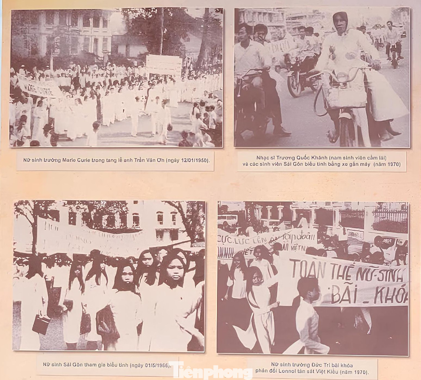 Triển lãm Áo dài phụ nữ Việt Nam đi qua khói lửa chiến tranh trưng bày hơn 100 tài liệu hiện vật, hình ảnh quý gồm những hình ảnh tà áo dài đã đồng hành cùng phụ nữ anh hùng trong chiến đấu trực diện với bom đạn chiến tranh, trong các diễn đàn, hội nghị quốc tế.