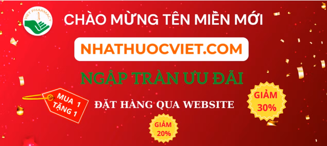 Chương trình khuyến mãi nhân dịp chuyển đổi tên miền của Nhà thuốc Việt.