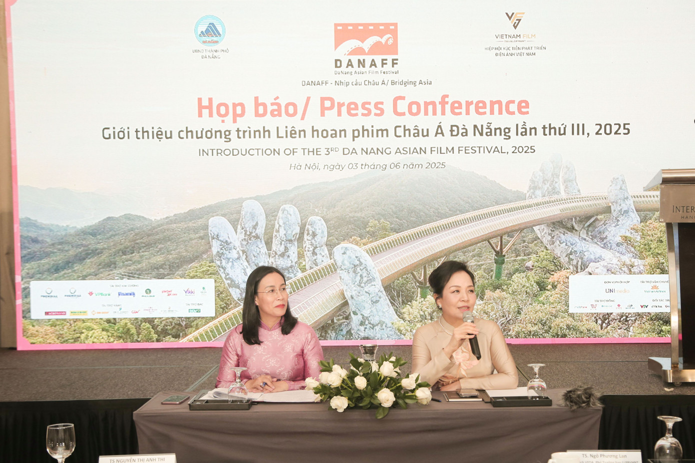 Họp báo giới thiệu Liên hoan phim châu Á Đà Nẵng lần thứ 3 (DANAFF III) được tổ chức tại Hà Nội ngày 3/6.