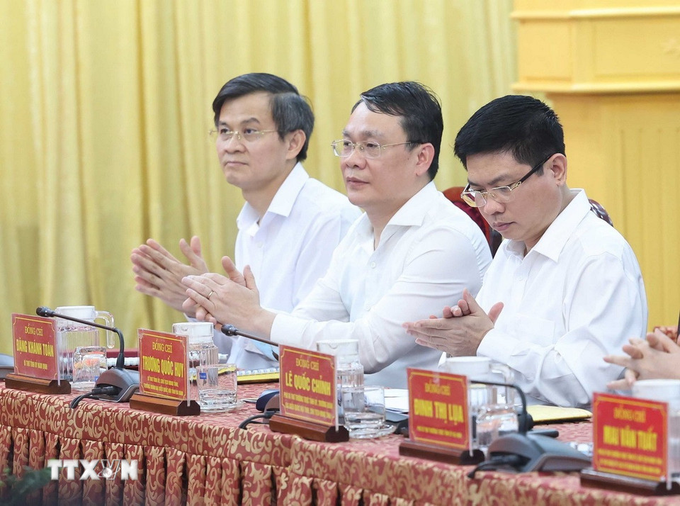 Các đại biểu tham dự buổi làm việc. Ảnh: TTXVN Các đại biểu tham dự buổi làm việc. Ảnh: TTXVN