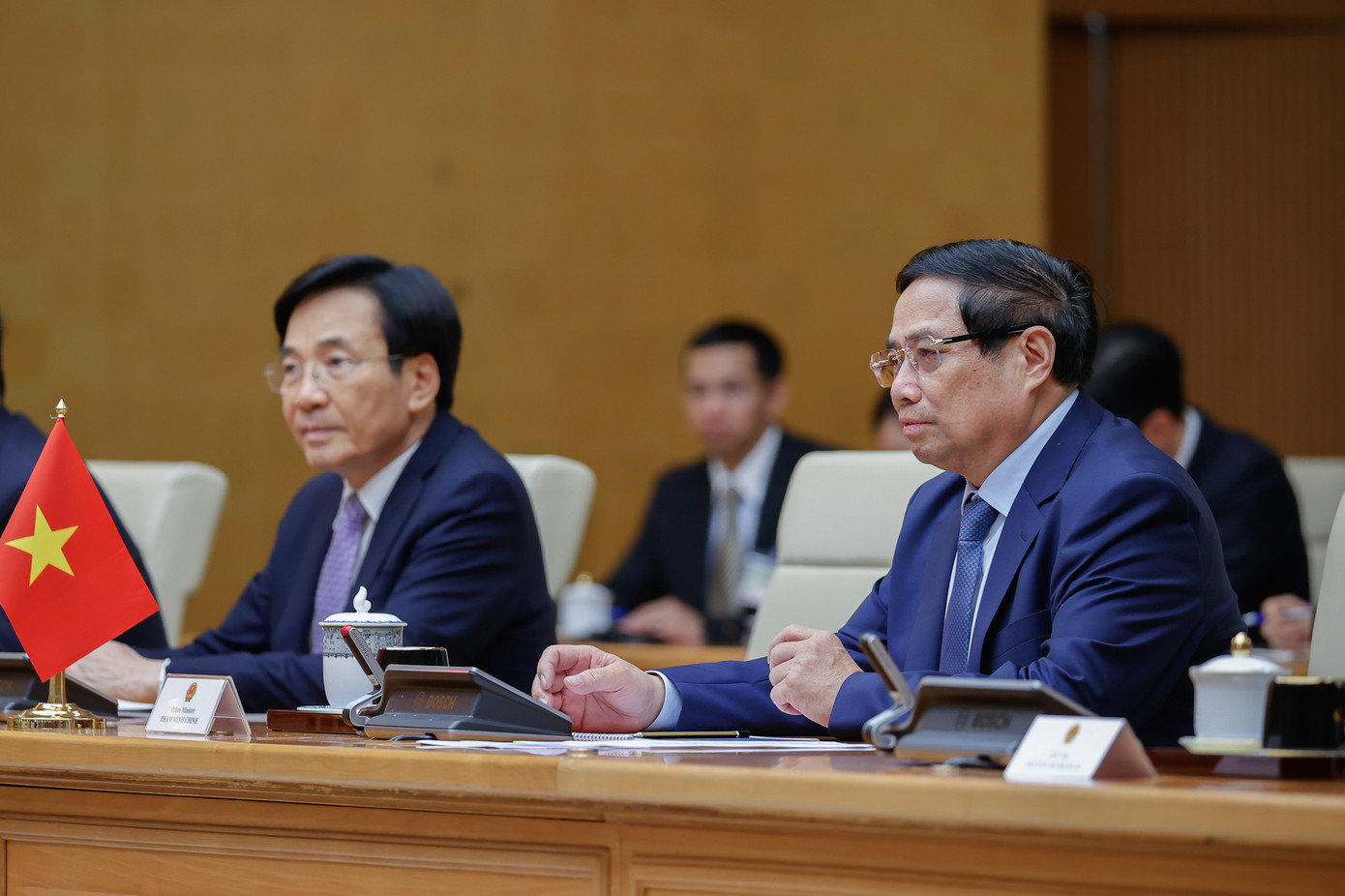 Thủ tướng Phạm Minh Chính chúc mừng những thành tựu quan trọng mà đất nước và nhân dân Burundi đã đạt được dưới sự dẫn dắt của Tổng thống Évariste Ndayishimiye. Ảnh: Nhật Bắc/VGP Thủ tướng Phạm Minh Chính chúc mừng những thành tựu quan trọng mà đất nước và nhân dân Burundi đã đạt được dưới sự dẫn dắt của Tổng thống Évariste Ndayishimiye. Ảnh: Nhật Bắc/VGP