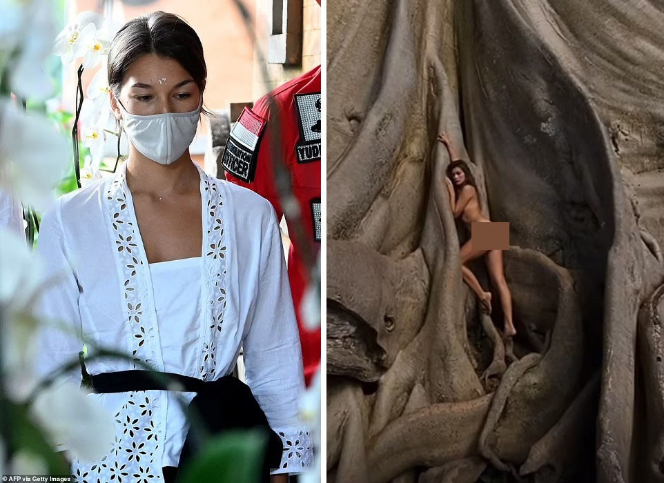 Alina Fazleeva và chồng bị trục xuất và cấm đến Bali trong tối thiểu 6 tháng sau bức ảnh khỏa thân. Ảnh: Getty Images.