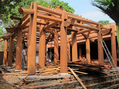 Phương án khắc phục sự cố chùa Trăm Gian đang được gấp rút tiến hành