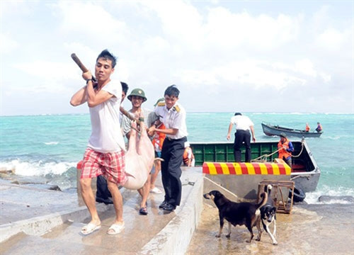 Đảo chìm Đá Nam là đảo đầu tiên ở cụm đảo phía Bắc được nhận quà Tết. Đảo chìm Đá Nam là đảo đầu tiên ở cụm đảo phía Bắc được nhận quà Tết