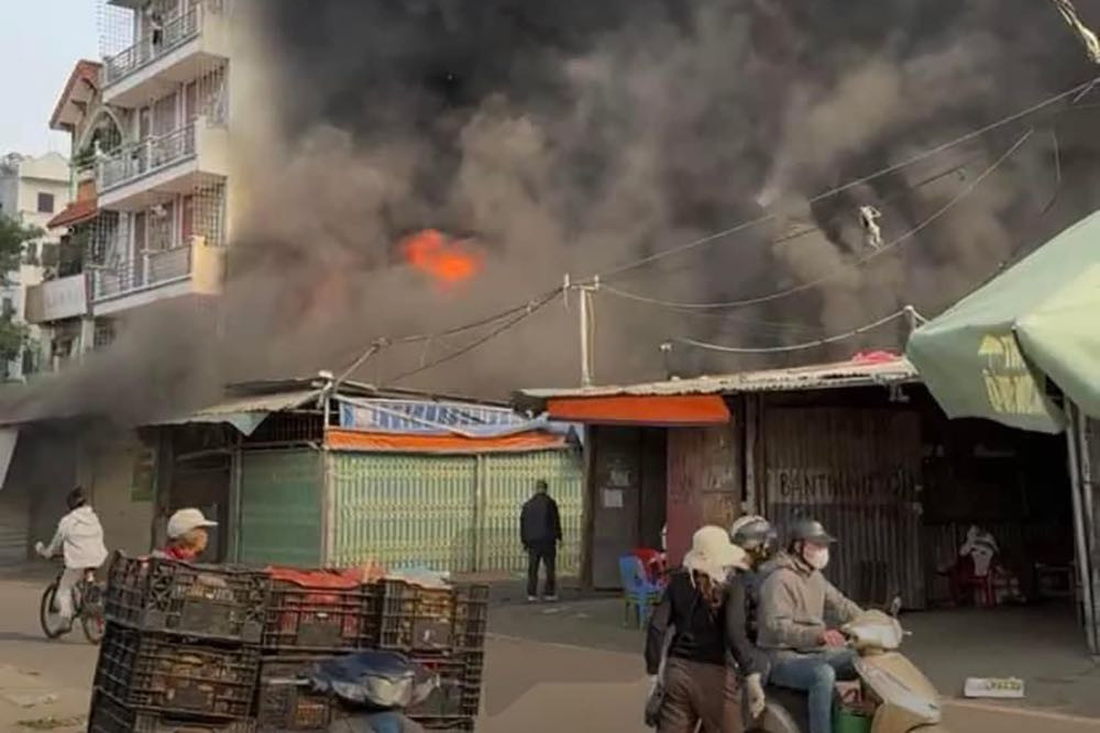 Hiện trường vụ cháy.