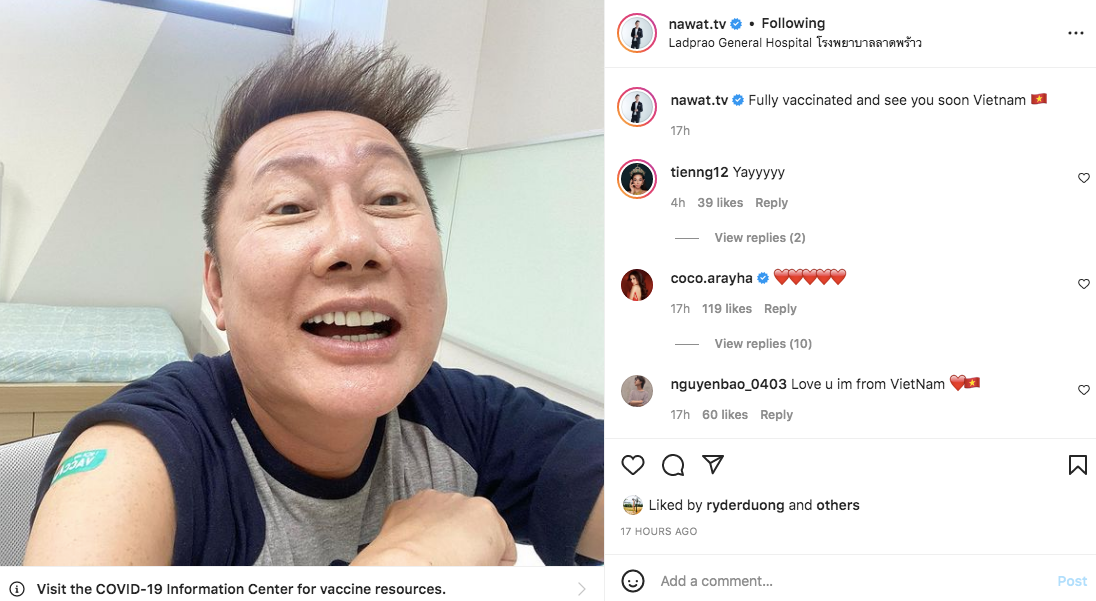 Chủ tịch Miss Grand thông báo đã tiêm đủ vaccine, sẵn sàng cùng Thuỳ Tiên về Việt Nam.