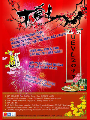 Chương trình đón Tết của sinh viên Việt Nam tại Lyon (Pháp). Chương trình đón Tết của sinh viên Việt Nam tại Lyon (Pháp)