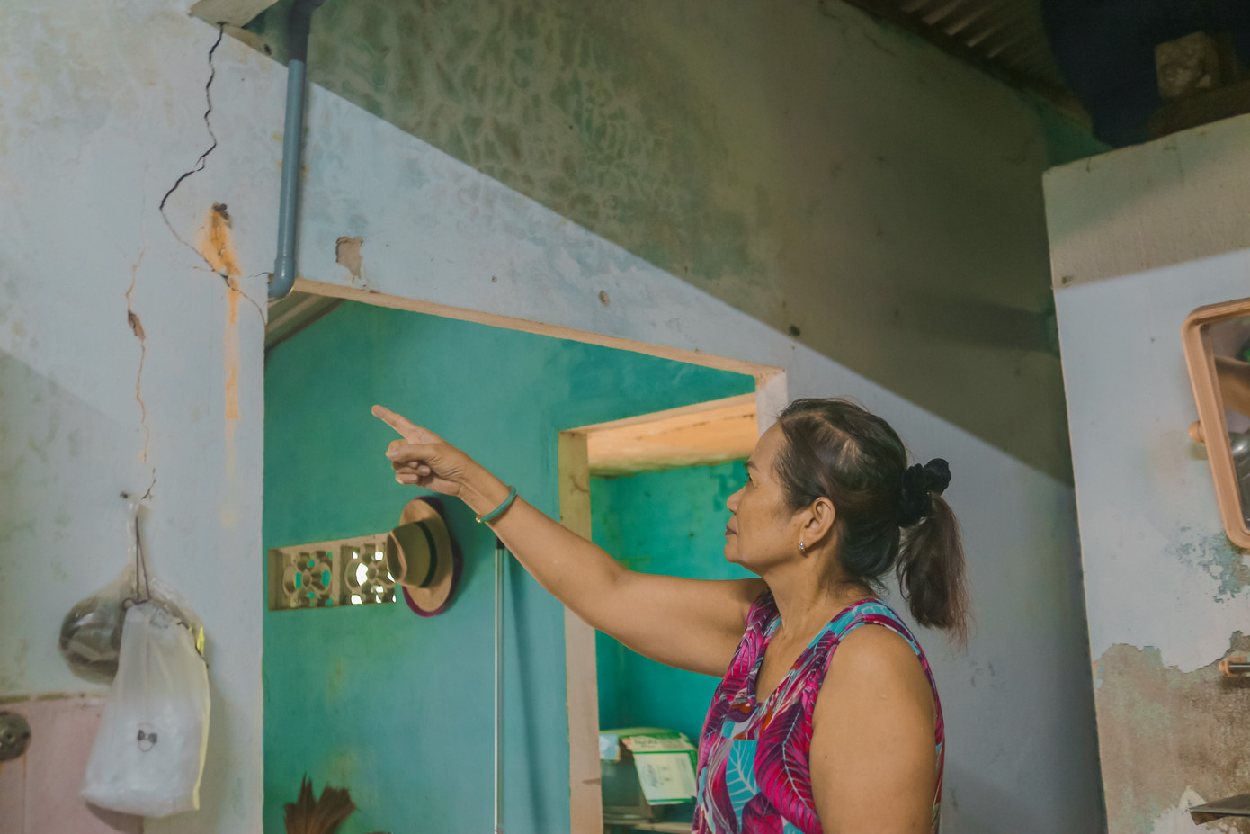 Nhà bà Lê Thị Quý bị ảnh hưởng nặng nhất từ dự án thi công tuyến đường DT601.