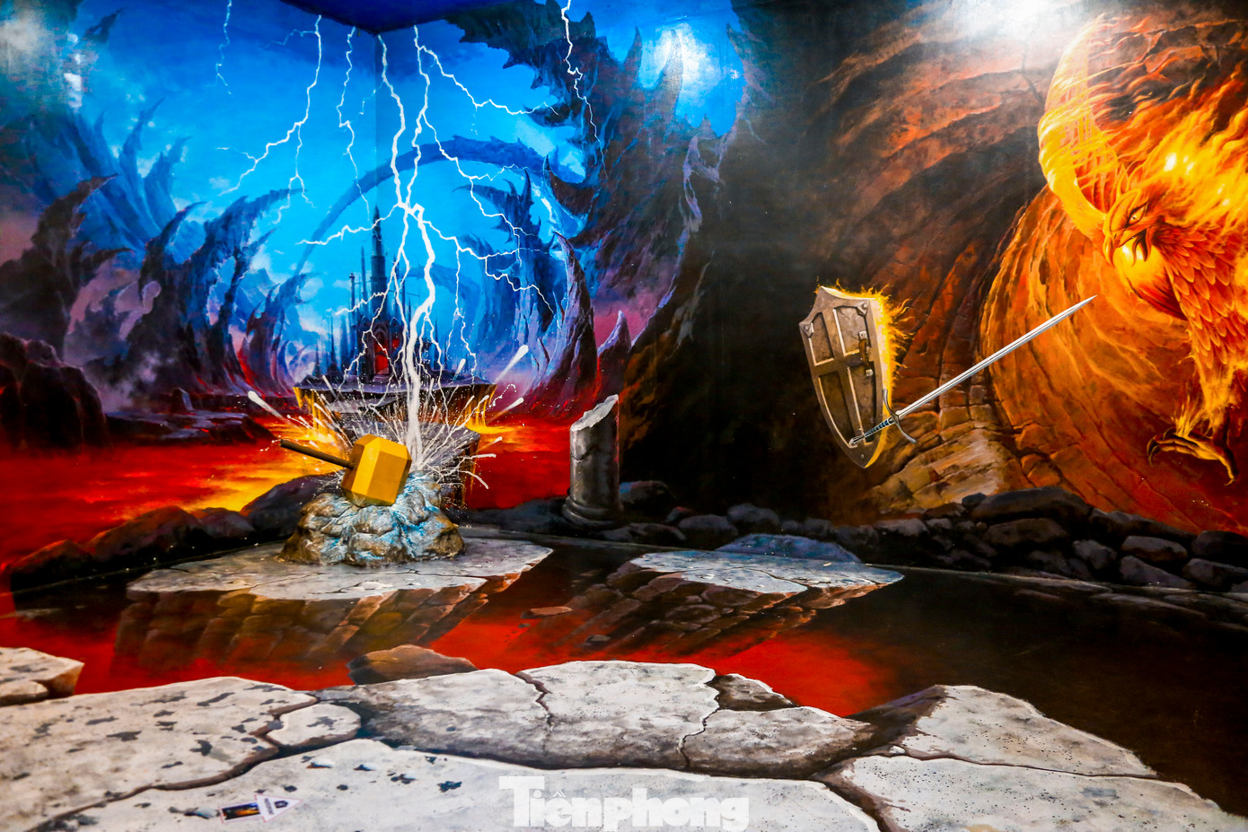 Nhiều bức tranh 3D sống động, chân thực khiến người xem như được phiêu lưu vào một thế giới độc đáo, mới lạ.