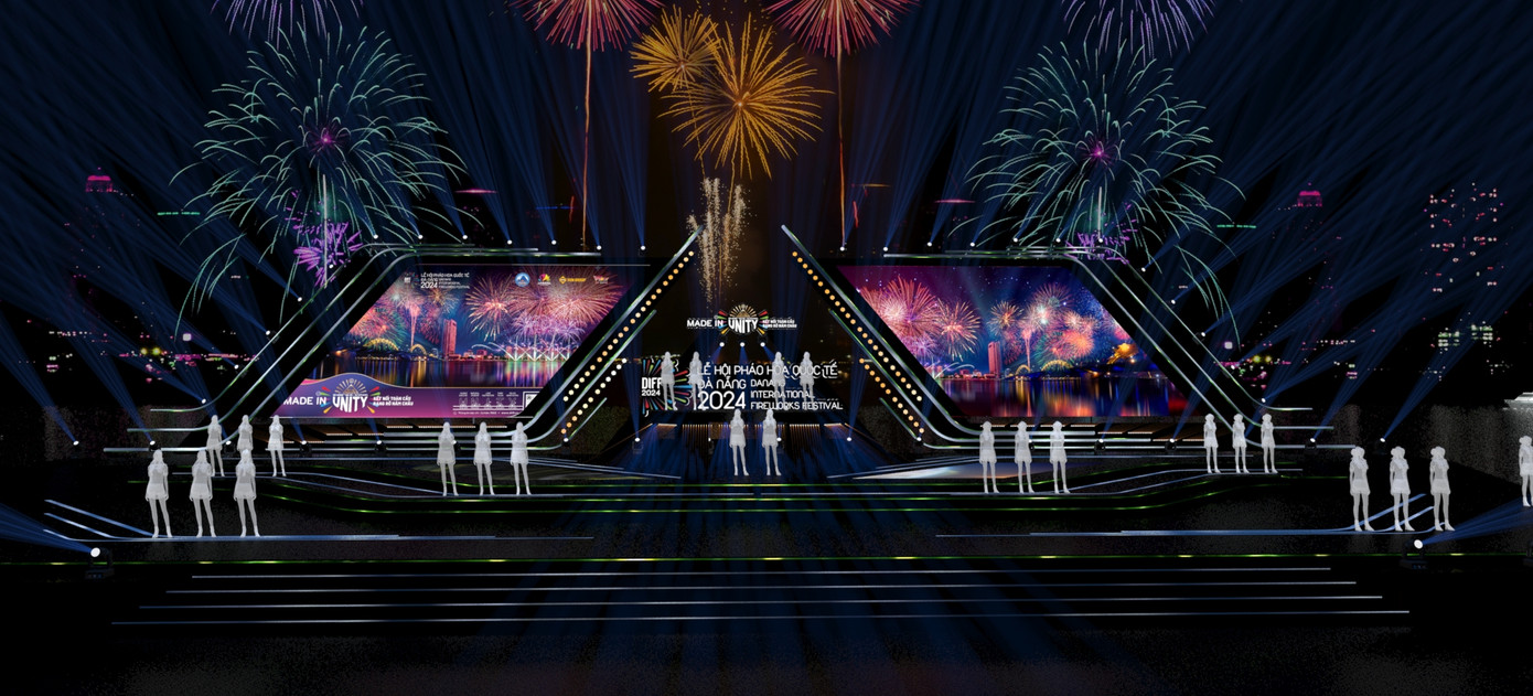 Sân khấu DIFF 2024 sử dụng nhiều công nghệ hiện đại.