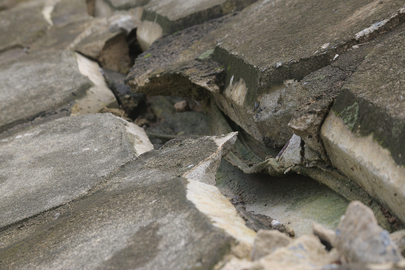 Tình trạng sạt lở ngày càng lan rộng đến các vị trí cao hơn.