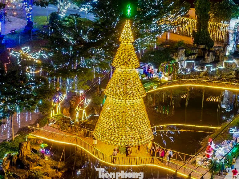 Tại nhà thờ giáo xứ Phú Hạ (xã Hòa Sơn, huyện Hòa Vang, TP. Đà Nẵng), những giáo dân của giáo xứ đã sáng tạo, làm nên cây thông Noel từ hàng nghìn chiếc nón lá trong dịp lễ Giáng sinh năm nay. Tại nhà thờ giáo xứ Phú Hạ (xã Hòa Sơn, huyện Hòa Vang, TP. Đà Nẵng), những giáo dân của giáo xứ đã sáng tạo, làm nên cây thông Noel từ hàng nghìn chiếc nón lá trong dịp lễ Giáng sinh năm nay.