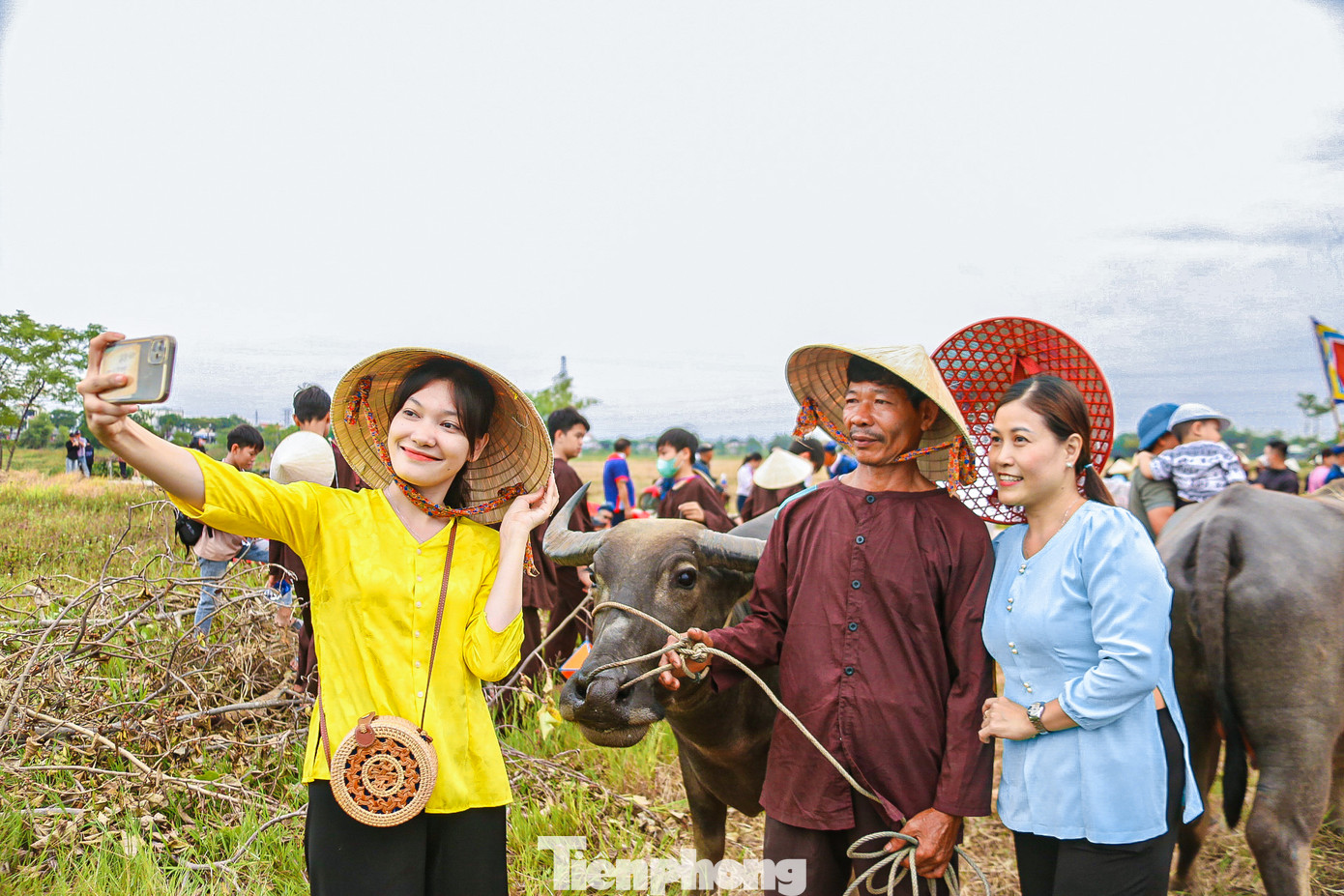 Nhiều người thích thú check-in cùng những mục đồng chăn trâu.