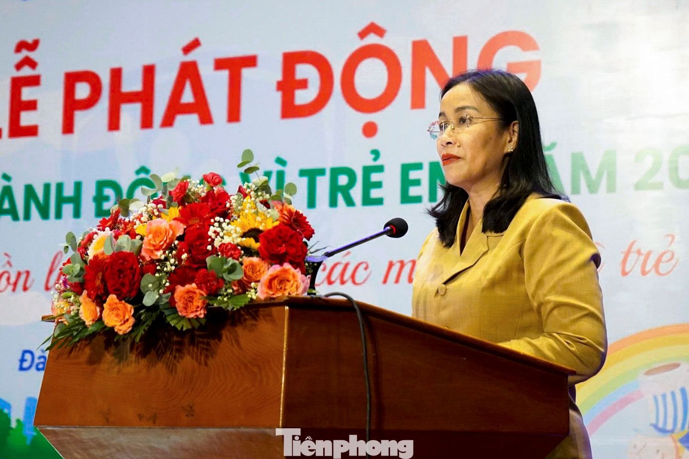 Bà Nguyễn Thị Anh Thi - Phó Chủ tịch UBND thành phố Đà Nẵng phát biểu tại buổi lễ.