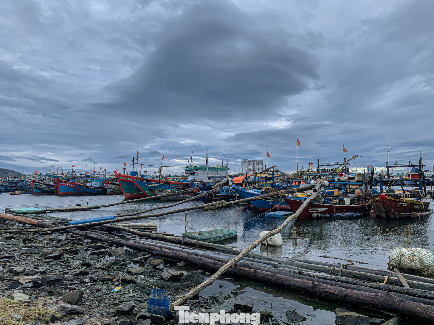 Nhiều tàu thuyền đã neo đậu vào âu thuyền Thọ Quang để đảm bảo an toàn. Nhiều tàu thuyền đã neo đậu vào âu thuyền Thọ Quang để đảm bảo an toàn.