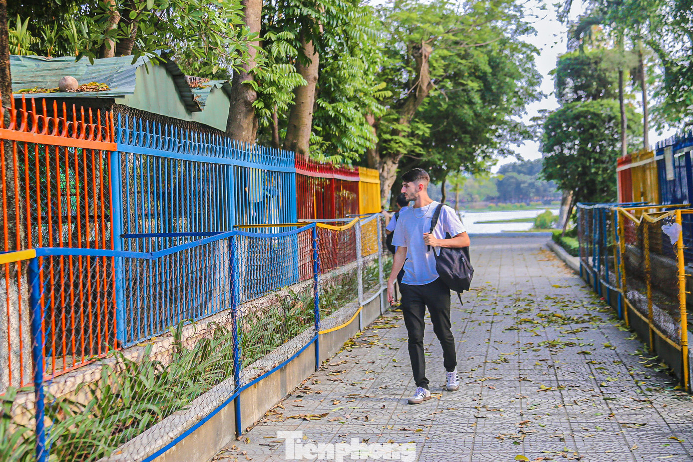 Du khách nước ngoài cũng không hứng thú vào xem khi đi ngang qua.