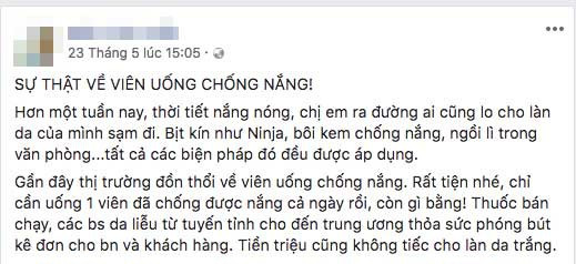 Thực hư chuyện uống viên chống nắng, ra đường thoải mái cả ngày ảnh 1