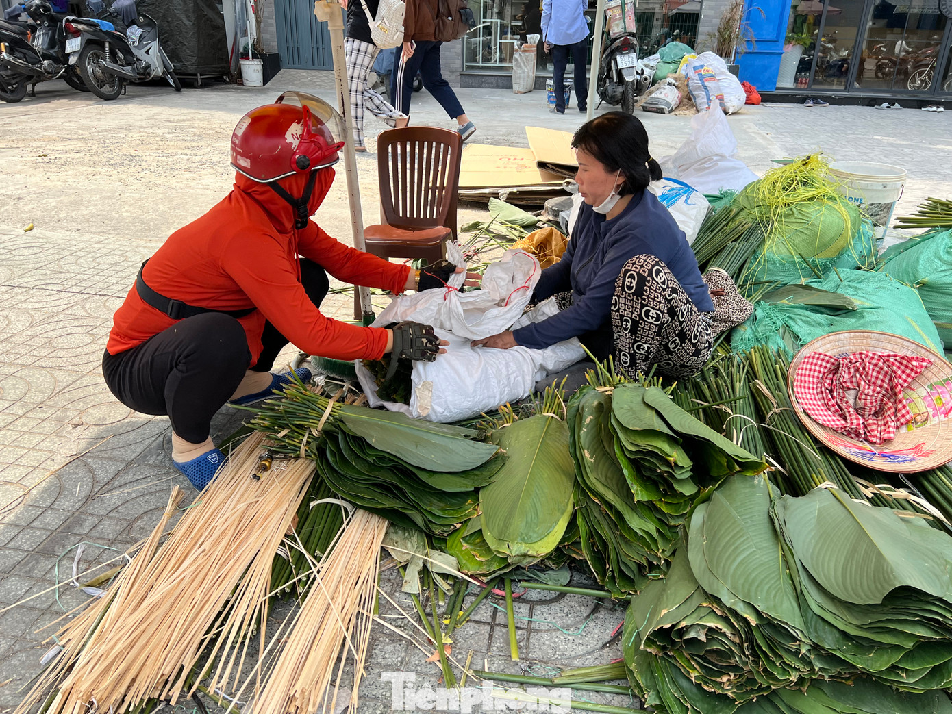 Theo các tiểu thương, dự báo trước sức mua sẽ thấp nên họ không dám đưa nhiều lá dong đến chợ, vì nếu bán không hết, lá vàng phải bỏ đi, lỗ vốn. "Tôi đã đầu tư gần 20 triệu đồng nhập lá dong kinh doanh dịp này, nhưng từ 18 tháng Chạp đến nay, sức mua rất yếu, mới chỉ được vài triệu đồng" - bà Hoa có hơn 10 năm bán lá dong ở TPHCM lo lắng nói. Theo các tiểu thương, dự báo trước sức mua sẽ thấp nên họ không dám đưa nhiều lá dong đến chợ, vì nếu bán không hết, lá vàng phải bỏ đi, lỗ vốn. "Tôi đã đầu tư gần 20 triệu đồng nhập lá dong kinh doanh dịp này, nhưng từ 18 tháng Chạp đến nay, sức mua rất yếu, mới chỉ được vài triệu đồng" - bà Hoa có hơn 10 năm bán lá dong ở TPHCM lo lắng nói.