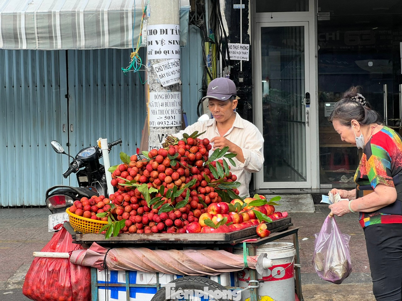 Vải đang vào mùa có giá khá rẻ được nhiều khách chọn mua
