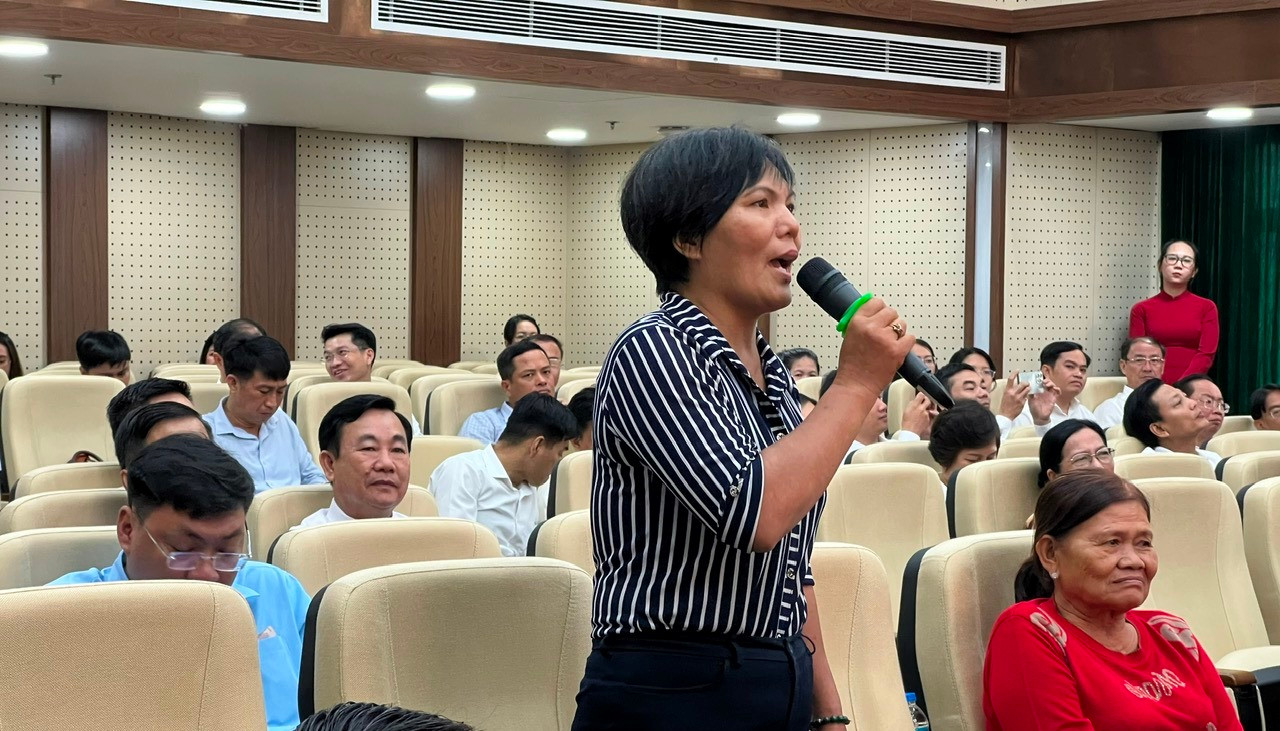 Bà Phạm Thị Thu Hà - Giám đốc HTX Nông nghiệp công nghệ cao, quận Bình Tân mong muốn được tiếp cận vốn vay hỗ trợ lãi suất trong lĩnh vực nông nghiệp.