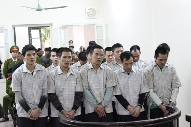 Nhóm sưa tặc trong phiên xử