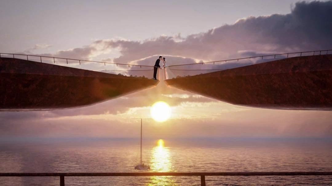 Khoảnh khắc lãng mạn "ngôn tình ngoài đời thực" của cặp đôi trên Cầu Hôn. Khoảnh khắc lãng mạn "ngôn tình ngoài đời thực" của cặp đôi trên Cầu Hôn.