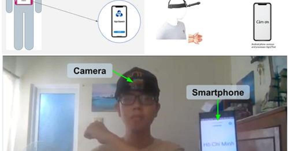 Mô phỏng hoạt động của thiết bị qua chiếc nón.