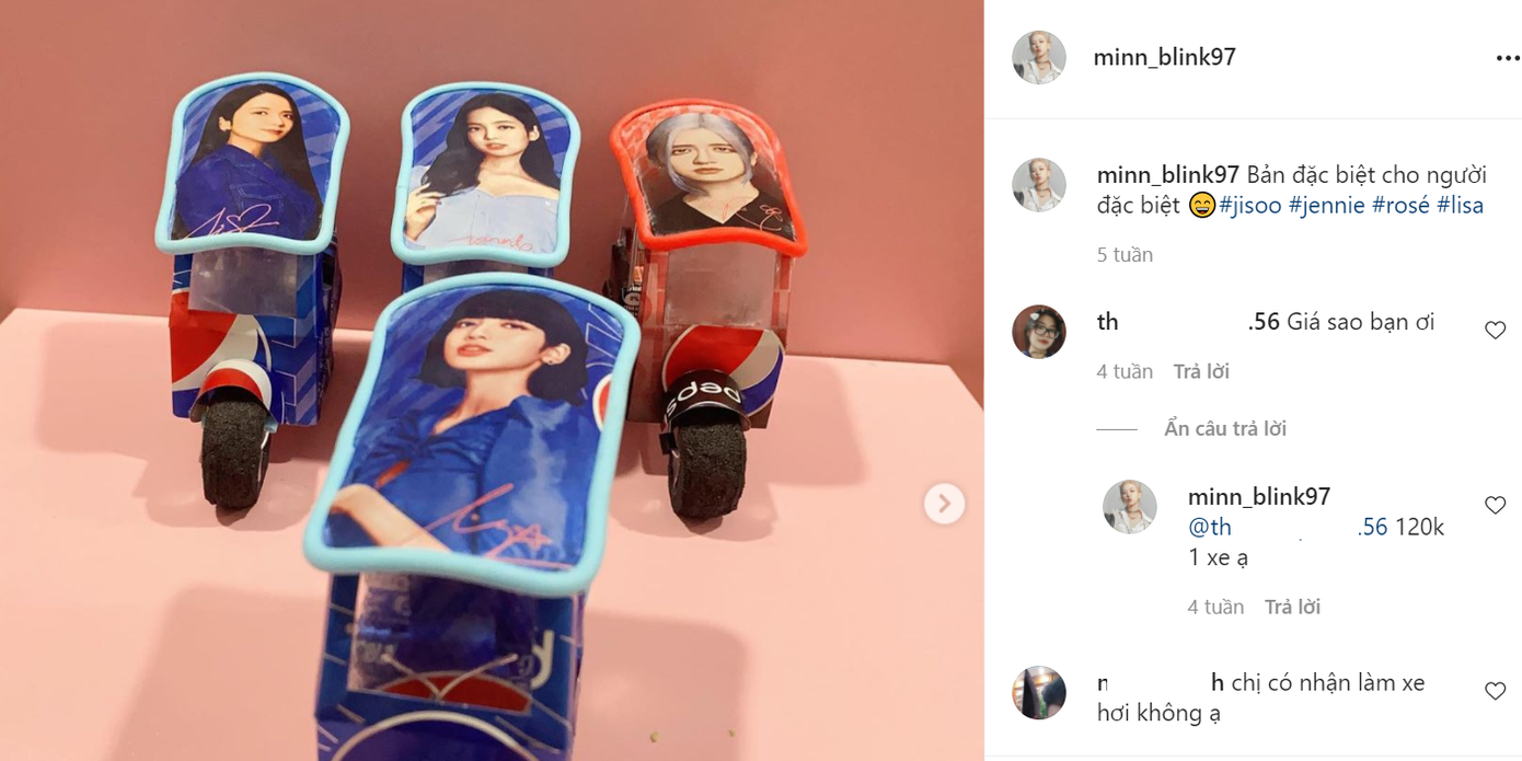 Một fan nữ nhà YG tại Việt Nam có thêm nghề tay trái từ việc chế tác các sản phẩm handmade.