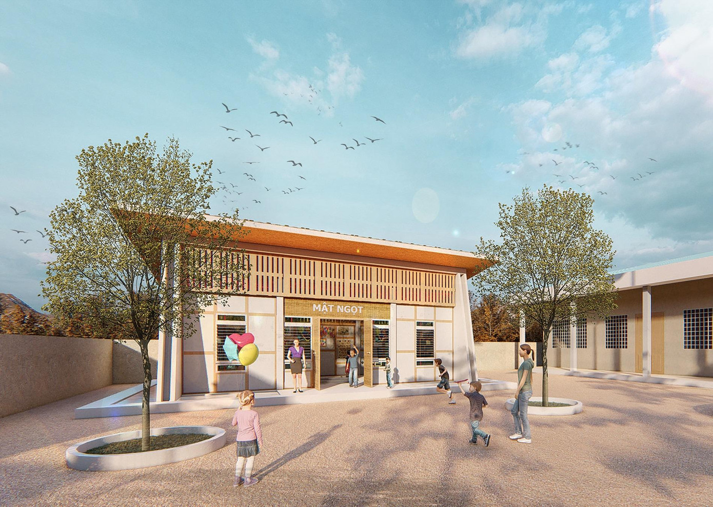 Phối cảnh Thư viện "Mật ngọt" của nhóm sinh viên ĐH Bách khoa TP. HCM. Phối cảnh Thư viện "Mật ngọt" của nhóm sinh viên ĐH Bách khoa TP. HCM.