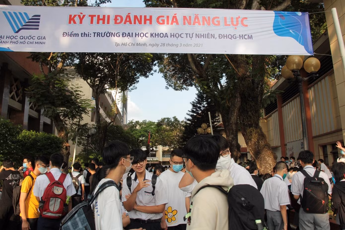 Thí sinh dự thi ĐGNL đợt 1 hồi tháng 3/2021.