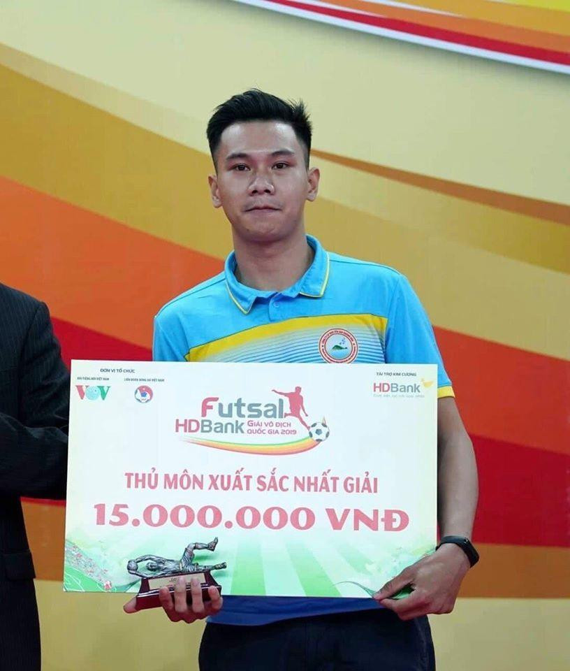 Nguyễn Hoàng Anh là thủ môn Xuất sắc nhất giải VĐQG Futsal năm 2019.