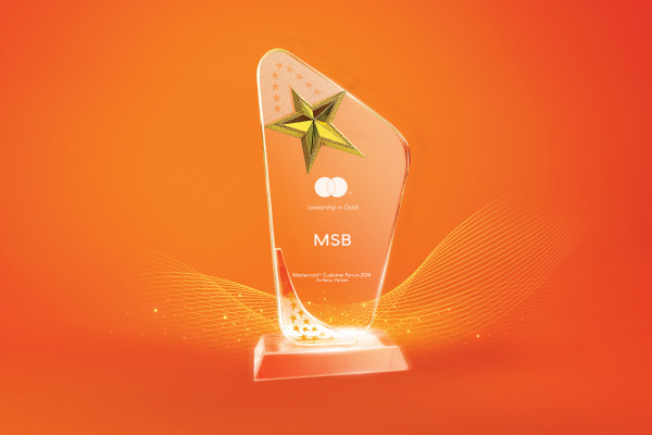 MSB top ngân hàng có thẻ thanh toán quốc tế Mastercard tốt nhất năm 2018 ảnh 1